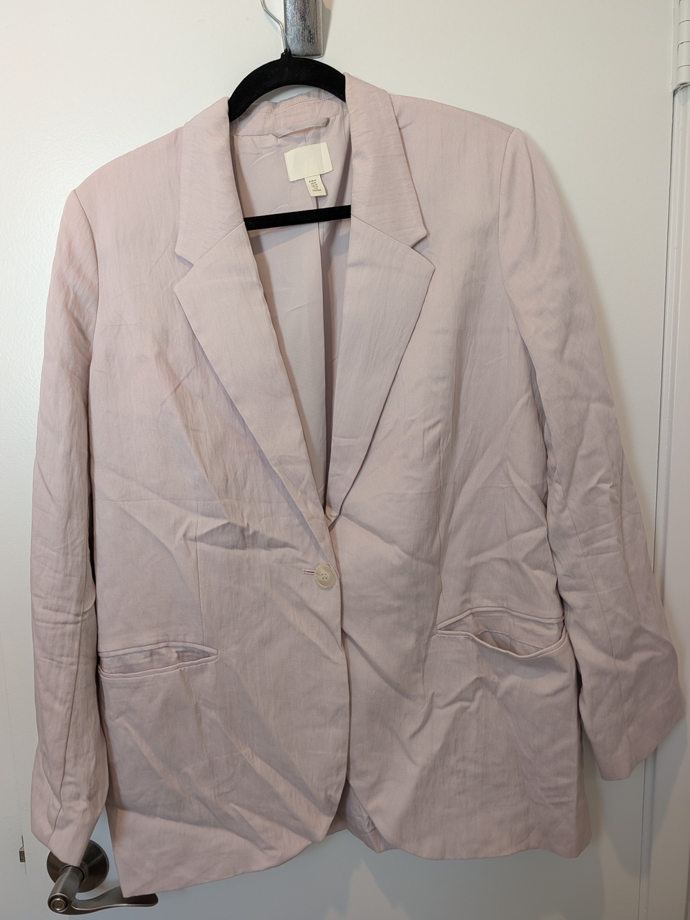 H&M Light Pink Single-Button Blazer